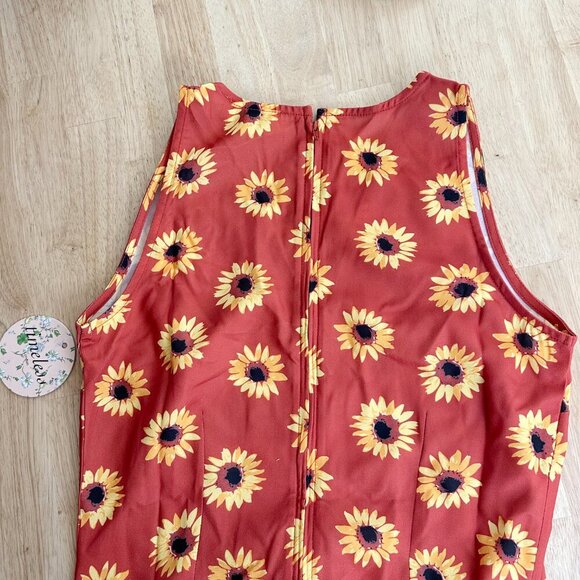 NWT Timeless London Glini Maxi Dress Orange Sunflowers 6, 12 Summer - Picture 4 of 9